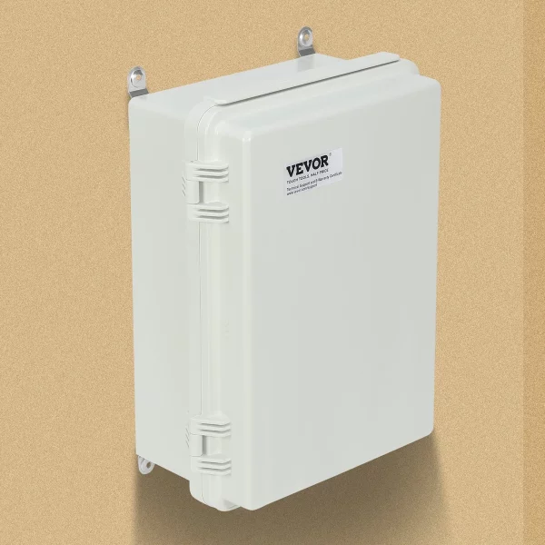 Vonkajšia elektrická rozvodná krabica , 300 x 200 x 180 mm, ABS plastová elektrická skrinka s výklopným vekom, západka z nehrdzavejúcej ocele, IP67, pre vonkajšie elektrické projekty – Obrázok 2