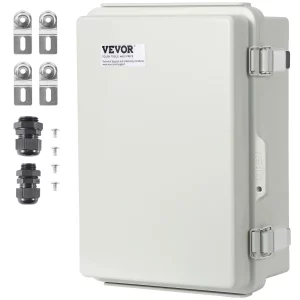 Vonkajšia elektrická rozvodná krabica , 300 x 200 x 180 mm, ABS plastová elektrická skrinka s výklopným vekom, západka z nehrdzavejúcej ocele, IP67, pre vonkajšie elektrické projekty