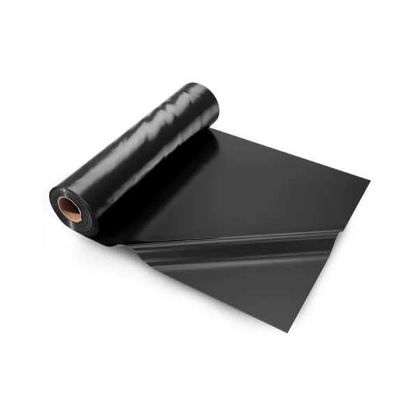 Stavebná PE fólia 6,96 x 30,48 m, 0,25 mm hrubá plastová fólia v kotúči, plastová krycia fólia, maliarska plachta, polyetylénová krycia fólia pre priestor pod podlahou, parozábrana, ochranná fólia, fólia na poter, čierna