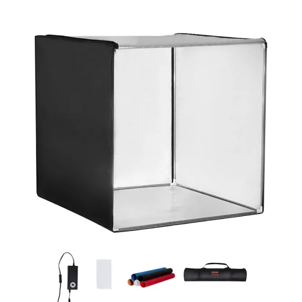 Svetelný box pre fotoštúdiá, profesionálny stan na fotenie s rozmermi 39 x 39 palcov, 5600K, 210 LED svetlami, 5 kulisami, napájacím zdrojom, mäkkou svetelnou látkou, rohovými dielmi, vysokým CRI ≥ 95 pre produktovú fotografiu – Obrázok 4