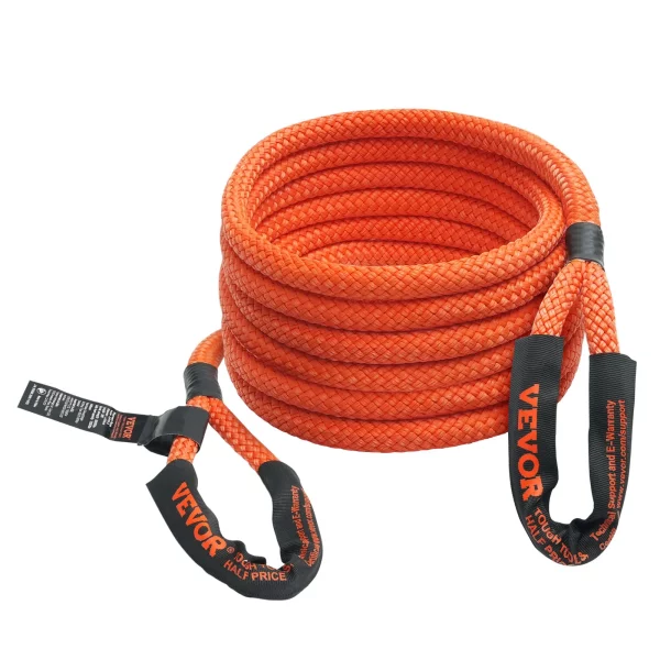 Ťažné lano 22 mm x 6 m 13871 kg, Ťažný popruh do terénu s vysokou nosnosťou, Extrémne odolné ťažné lano s 30% elasticitou, Ťažná pomôcka pre Jeep, osobné autá, nákladné autá, štvorkolky, UTV, SUV, traktory – Obrázok 4