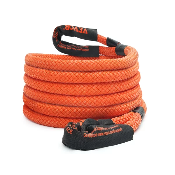 Ťažné lano 22 mm x 6 m 13871 kg, Ťažný popruh do terénu s vysokou nosnosťou, Extrémne odolné ťažné lano s 30% elasticitou, Ťažná pomôcka pre Jeep, osobné autá, nákladné autá, štvorkolky, UTV, SUV, traktory – Obrázok 5