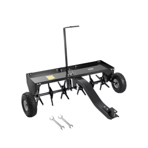 Aerator 1275x980x885 mm, Prevzdušňovač trávnika s univerzálnou spojkou, Prívesný prevzdušňovač s železnými hrotmi, Kosačka s pojazdom pre záhrady, trávniky, farmy