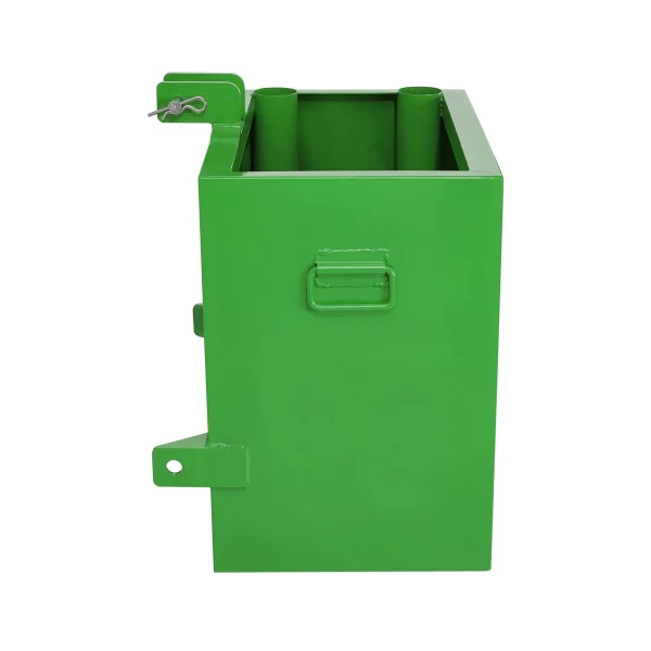 Záťažový box pre 3-bodové závesy s nosnosťou 800 libier pre 2-palcové prijímače závesov, záťažový box traktora s objemom 5 kubických stôp, odolná oceľ, zelená – Obrázok 2