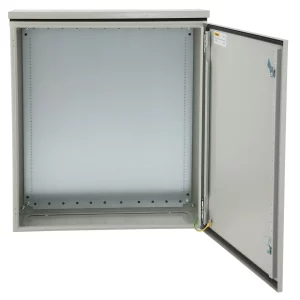 Elektrická skrinka  60x60x20cm Vonkajšia skrinka NEMA 4 IP65 Vodotesná a prachotesná elektrická skrinka z uhlíkovej ocele valcovanej za studena s pántmi pre vonkajšie a vnútorné použitie s krytom proti dažďu