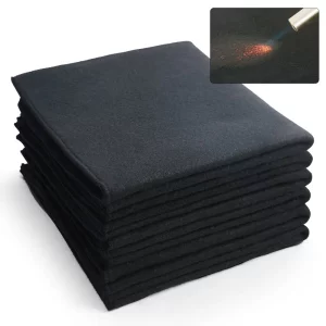 Zváračské deky z uhlíkovej plsti, 6 kusov, 540 x 510 mm, ohňovzdorné zváračské deky, sada žiaruvzdorných dek, rezateľná podložka z uhlíkových vlákien spomaľujúca horenie