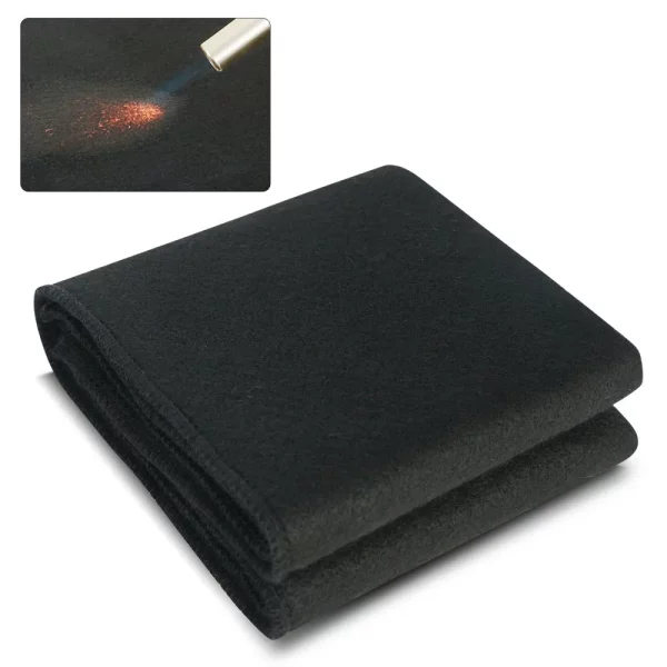 Zváračská deka 310 x 700 x 3 mm Ochranná deka pri zváraní 982 ℃ Tepelne odolná Tepelne ochranná tkanina Tepelne izolačná rohož z uhlíkových vlákien Protipožiarna deka Ohňovzdorná podložka Protipožiarna rohož Protipožiarna rohož Čierna – Obrázok 6