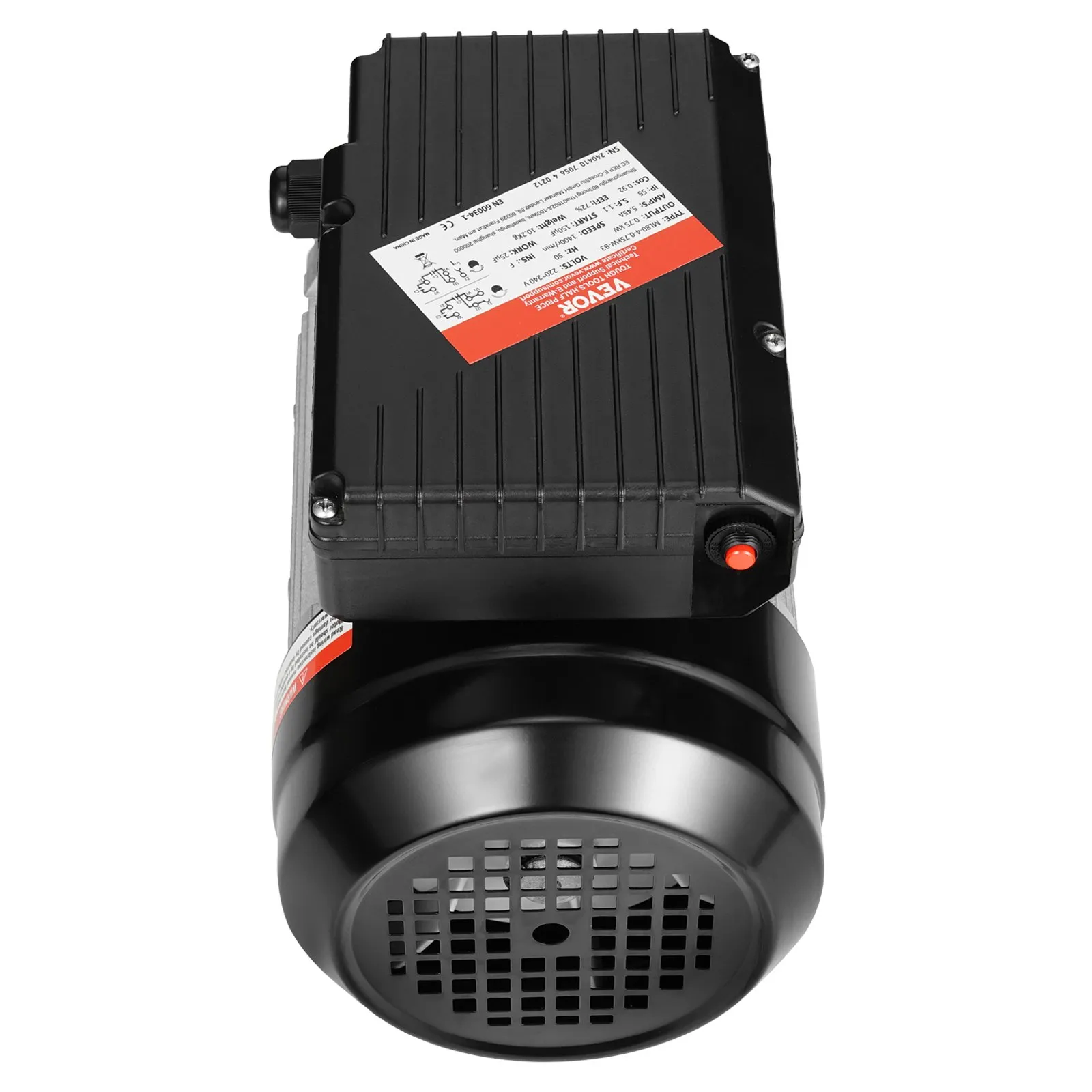 Elektromotor 0,75 kW 1400 ot./min, AC 220~240 V 5,45 A, rám 80 B3, jednofázový motor vzduchového kompresora, drážkovaný hriadeľ 19 mm, otáčanie vpred/vzad pre poľnohospodárske stroje a všeobecné zariadenia – Obrázok 2