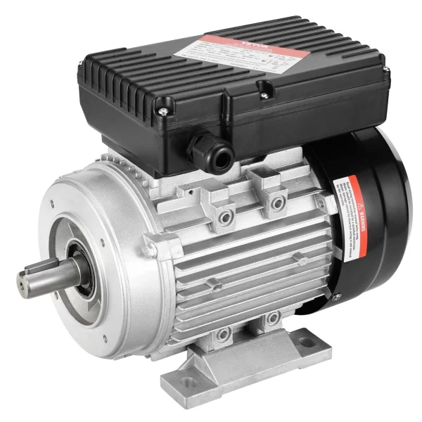 Elektromotor 0,55 kW 1400 ot./min., AC 220 – 240 V, 4,5 A, rám 80 B34, jednofázový motor vzduchového kompresora, drážkovaný hriadeľ 19 mm, otáčanie vpred/vzad pre poľnohospodárske stroje a všeobecné zariadenia – Obrázok 4