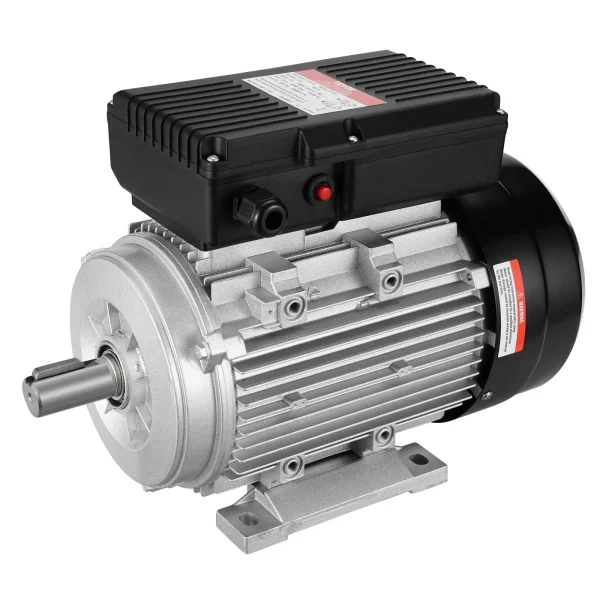 Elektromotor 2,2 kW 2800 ot./min., AC 220 – 240 V, 13,8 A, 90 l, rám B3, jednofázový motor vzduchového kompresora, drážkovaný hriadeľ 24 mm, otáčanie dopredu/dozadu pre poľnohospodárske stroje a všeobecné zariadenia – Obrázok 4