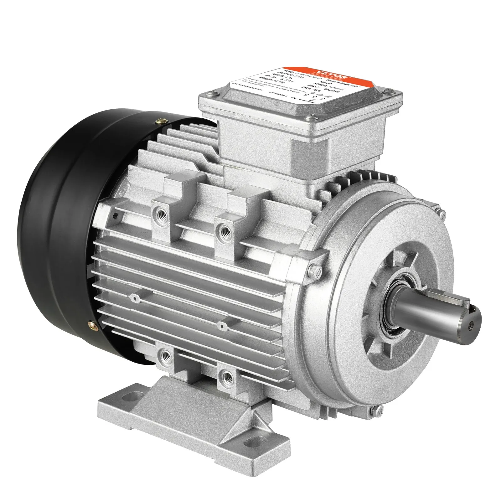Elektromotor 1,5 kW 3000 ot./min., AC 230 V/400 V, 9,5 A/3,5 A, 90 l, rám B3, 3-fázový motor vzduchového kompresora, drážkovaný hriadeľ 24 mm, otáčanie vpred/vzad pre poľnohospodárske stroje a všeobecné zariadenia – Obrázok 3