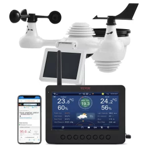 Meteorologická stanica  7 v 1 s WiFi, 186 mm (7 palcov), TFT displej, bezdrôtový vonkajší senzor, IPX6