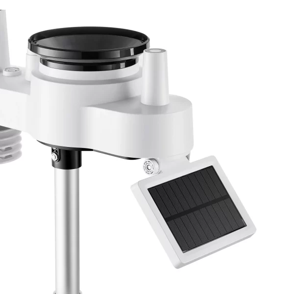 Meteorologická stanica  7 v 1 s WiFi a aplikáciou, 7,5-palcovým VA displejom, solárnym vonkajším senzorom, meteorologickým centrom pre predpoveď počasia, rýchlosť vetra, teplotu, vlhkosť, zrážky – Obrázok 2
