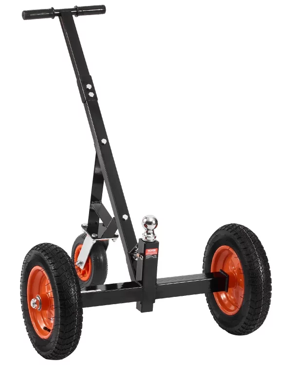 Podvozok na príves, nosnosť čela 454 kg, nastaviteľná výška 425 a 560 mm, guľa 50,8 mm, pneumatika 355,6 mm, uhlíková oceľ, na prepravu prívesov na obytné vozidlá – Obrázok 5