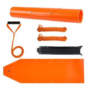 Jelenie záprahy 1850x580 mm, PE viacúčelové sane s lanami, nosnosť 250 kg, lovecká dráha, ťahanie jeleňov, ručné ťahanie, prepravná podložka do záhrady, rybolov na ľade, palivové drevo