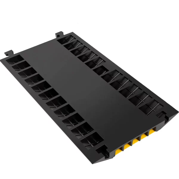 Chránič káblov 88,9 x 50,8 x 5 cm, 5-kanálová ochranná rohož na káble vyrobená z komerčnej termoplastickej gumy s modulárnym dizajnom, vysoká bezpečnosť pre parkoviská, sklady, školy a chodníky – Obrázok 2
