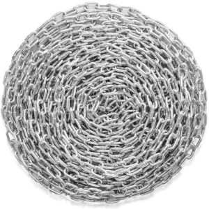 Odolná špirálová reťaz, 5/16" x 92", bezpečné pracovné zaťaženie 1667 libier, pozinkovaná, testovaná špirálová reťaz s dvoma rýchlymi článkami, pozinkovaná reťaz z uhlíkovej ocele na ťahanie, zavesenie, kempovanie a ťahanie domácich zvierat