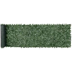 Plot na ochranu súkromia 990x4010 mm Umelý zelený plot z brečtanu so sieťovinou a vystuženým spojom, umelé živé ploty s listami viniča ako dekorácia na záhradu, balkón
