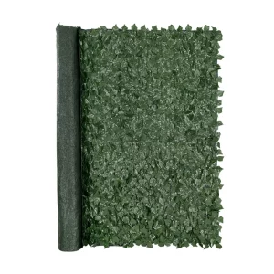 Plot z brečtanu na ochranu súkromia, 2440 x 1830 mm, Umelý plot na ochranu súkromia, Plot z brečtanu so zosilneným spojením, Umelý živý plot s listami viniča ako dekorácia do záhrady, dvora, balkóna alebo terasy