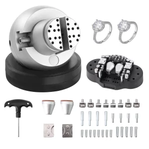 Zverák s guľôčkovým upínaním, 5-palcový nástroj na gravírovanie, 360° otočný zverák na gravírovací blok, 35-dielny nadstavec, nástroje na gravírovanie šperkov, štandardný blok na intarzie drahokamov a malé gravírovanie