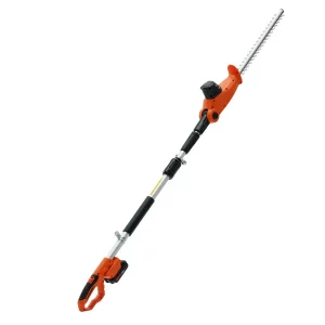 Teleskopický plotostrih, 20V plotostrih, medený motor, elektrický plotostrih s výkonom 17 500 ot./min., dĺžka čepele 46 cm, 188 – 239 cm, výsuvný, priemer rezu 16 mm, otočný o 30 – 150°, vrátane rýchlonabíjačky, batéria