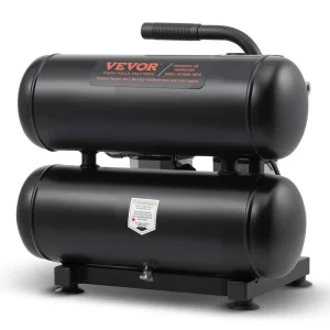 Vzduchový kompresor, oceľová nádrž s objemom 4,6 galóna, bezolejový vzduchový kompresor 1 HP 2,0 CFM pri tlaku 90 PSI a maximálny tlak 120 PSI, ultra tichý prenosný kompresor 80 dB, na opravy áut, hustenie pneumatík, striekanie farieb