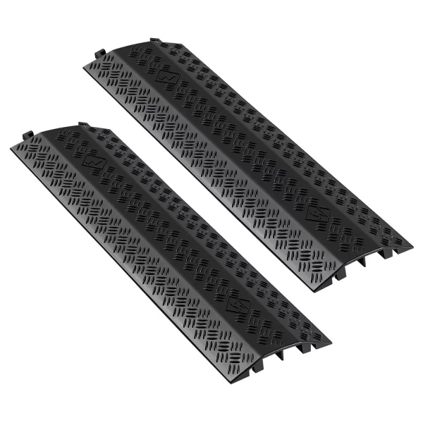 Chránič káblov  975 mm, nosnosť 7938 kg/nápravu, odolný PP chránič káblov, ochrana proti zakopnutiu, kryty podlahy, pre priestory s vysokým prahom, pre domácnosti, kancelárie, sklady, 2 kusy
