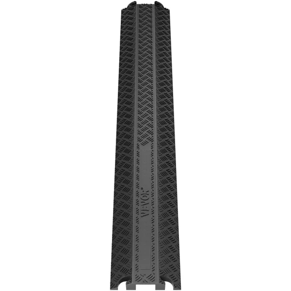 Sada 3 1-kanálová ochranná rampa na káble Káblový mostík TPR hadicový mostík 100 x 13 x 2 cm Ochrana proti preťaženiu 907 kg (na nápravu) Nosnosť rampy na káble Protišmykový dizajn Ideálne pre parkoviská – Obrázok 2