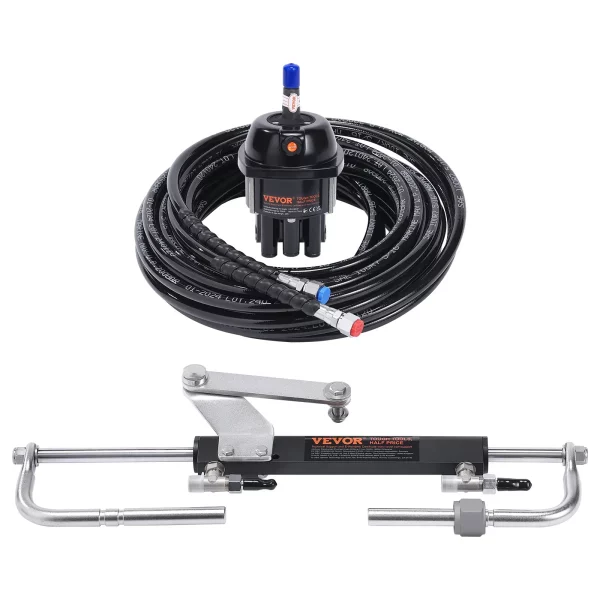 Hydraulická riadiaca súprava pre závesný motor 90 HP, Hydraulický systém riadenia pre závesný motor s valcom čerpadla kormidla, Súprava lodného riadenia s rozstupom 200 mm – Obrázok 4