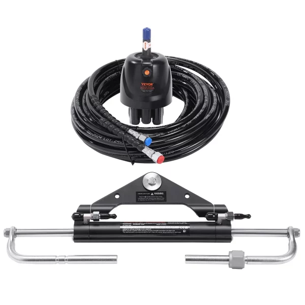 Súprava hydraulického riadenia pre závesný motor 150 HP, hydraulický systém riadenia pre námorné lode s riadením a čerpadlom riadenia, obojsmerným uzamykacím valcom a 8 m hydraulickou hadicou riadenia, pre lode s jedným motorom a jednou stanicou – Obrázok 4