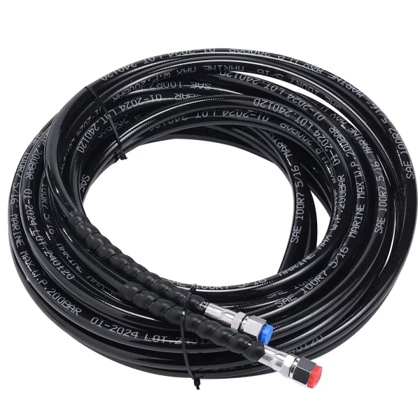 Súprava hydraulického riadenia pre závesný motor 150 HP, hydraulický systém riadenia pre námorné lode s riadením a čerpadlom riadenia, obojsmerným uzamykacím valcom a 8 m hydraulickou hadicou riadenia, pre lode s jedným motorom a jednou stanicou – Obrázok 2
