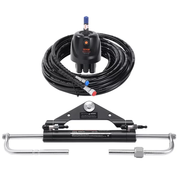 Súprava hydraulického riadenia pre závesný motor 150 HP, hydraulický systém riadenia pre námorné lode s riadením a čerpadlom riadenia, obojsmerným uzamykacím valcom a 7 m hydraulickou hadicou riadenia, pre lode s jedným motorom a jednou stanicou – Obrázok 4