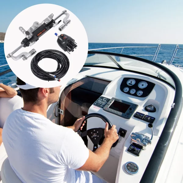 Súprava hydraulického riadenia pre závesný motor, hydraulický systém riadenia pre námorné lode s výkonom 300 HP s riadením a čerpadlom, obojsmerným uzamykacím valcom a 8 m hydraulickou hadicou riadenia, pre lode s jedným motorom a jednou stanicou – Obrázok 6