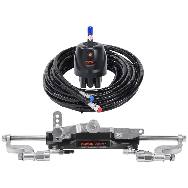 Súprava hydraulického riadenia pre závesný motor, hydraulický systém riadenia pre námorné lode s výkonom 300 HP s riadením a čerpadlom, obojsmerným uzamykacím valcom a 8 m hydraulickou hadicou riadenia, pre lode s jedným motorom a jednou stanicou – Obrázok 4