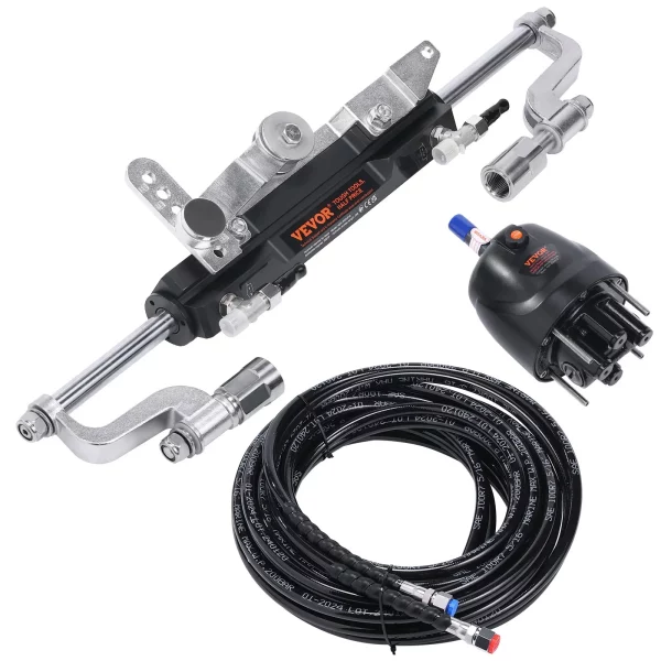Súprava hydraulického riadenia pre závesný motor, hydraulický systém riadenia pre námorné lode s výkonom 300 HP s riadením a čerpadlom, obojsmerným uzamykacím valcom a 8 m hydraulickou hadicou riadenia, pre lode s jedným motorom a jednou stanicou – Obrázok 5