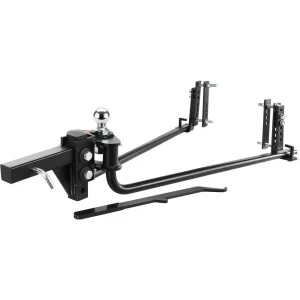 Ťažné zariadenie 453 kg, ťažné zariadenie, rozloženie záťaže s hriadeľom 50 mm, guľa 58,7 mm, systém kontroly stability prívesu pre vyrovnávanie záťaže, čierny práškový nástrek