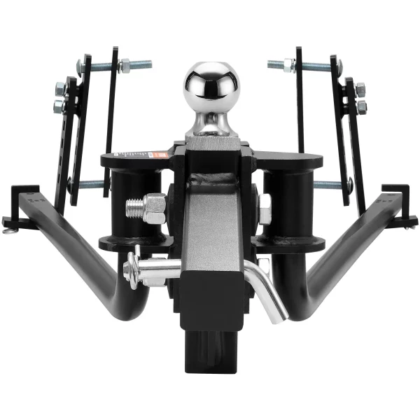 Ťažné zariadenie 453 kg, ťažné zariadenie, rozloženie záťaže s hriadeľom 50 mm, guľa 58,7 mm, systém kontroly stability prívesu pre vyrovnávanie záťaže, čierny práškový nástrek – Obrázok 2