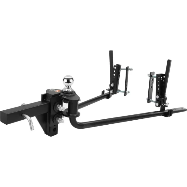 Ťažné zariadenie 680 kg, ťažné zariadenie, rozdeľovač zaťaženia s hriadeľom 50 mm, guľa 58,7 mm, systém kontroly stability prívesu pre vyrovnávanie zaťaženia, čierny práškový nástrek – Obrázok 7