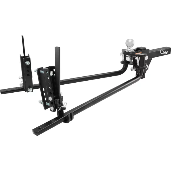 Ťažné zariadenie 680 kg, ťažné zariadenie, rozdeľovač zaťaženia s hriadeľom 50 mm, guľa 58,7 mm, systém kontroly stability prívesu pre vyrovnávanie zaťaženia, čierny práškový nástrek – Obrázok 3