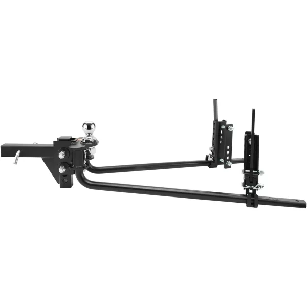 Ťažné zariadenie 680 kg, ťažné zariadenie, rozdeľovač zaťaženia s hriadeľom 50 mm, guľa 58,7 mm, systém kontroly stability prívesu pre vyrovnávanie zaťaženia, čierny práškový nástrek – Obrázok 5
