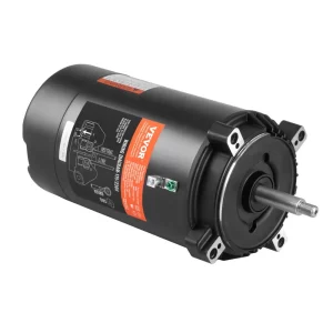 Motor bazénového čerpadla 0,75 HP, rám 56J, 115 V (8 A)/230 V (4 A), 3450 ot./min., 60 Hz, striedavý účinok 1,5, kondenzátor 80 μF/250 V, otáčanie proti smeru hodinových ručičiek, náhradný motor s okrúhlou prírubou