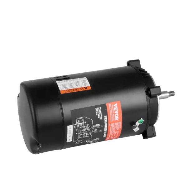 Motor bazénového čerpadla 0,75 HP, rám 56J, 115 V (8 A)/230 V (4 A), 3450 ot./min., 60 Hz, striedavý účinok 1,5, kondenzátor 80 μF/250 V, otáčanie proti smeru hodinových ručičiek, náhradný motor s okrúhlou prírubou – Obrázok 3