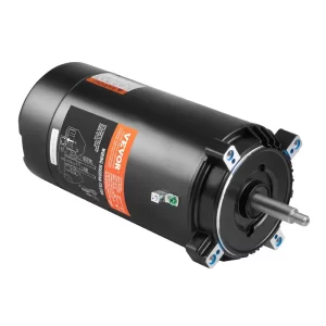 Motor bazénového čerpadla 1,5 HP, rám 56J, 115 V (13,6 A)/230 V (6,8 A) 3450 ot./min., 60 Hz, strieda 1,3, kondenzátor 90 μF/250 V, otáčanie proti smeru hodinových ručičiek, náhradný motor s okrúhlou prírubou