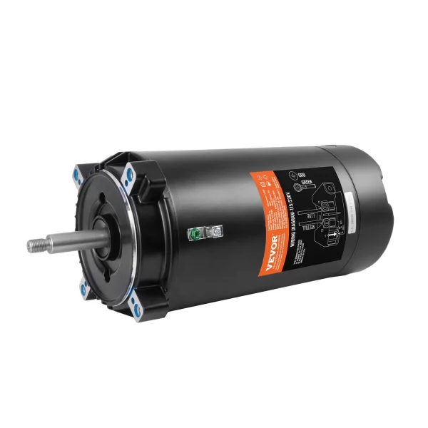 Motor bazénového čerpadla 1,5 HP, rám 56J, 115 V (13,6 A)/230 V (6,8 A) 3450 ot./min., 60 Hz, strieda 1,3, kondenzátor 90 μF/250 V, otáčanie proti smeru hodinových ručičiek, náhradný motor s okrúhlou prírubou – Obrázok 3