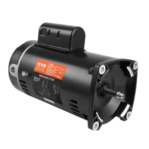 Motor bazénového čerpadla 1,5 HP, rám 56Y, 115 V (12,8 A)/230 V (6,4 A) 3450 ot./min., 60 Hz, striedavý účinok 1,1, kondenzátor 90 μF/250 V, otáčanie proti smeru hodinových ručičiek, náhradný motor so štvorcovou prírubou