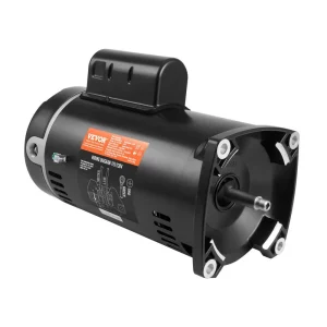 Motor bazénového čerpadla 1 HP, rám 56Y, 115 V (9 A)/230 V (4,5 A), 3450 ot./min., 60 Hz, striedavý účinok 1,25, kondenzátor 90 μF/250 V, otáčanie proti smeru hodinových ručičiek, náhradný motor so štvorcovou prírubou