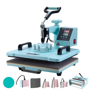 Termotransferový lis 38x38cm 8 v 1, lis na tričká, modrý