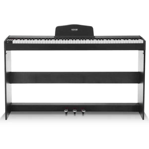 Digitálne piano 88 klávesov, elektrické piano, duálna klaviatúra a reproduktor, jednoduchá montáž do puzdra so slúchadlami, 200 tónov a rytmov, podpora Bluetooth/USB/MIDI, pre začiatočníkov – Obrázok 2