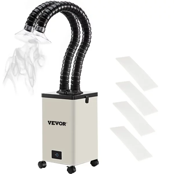 Odsávač spájkovacích dymov 150W, odsávací vzduchový filter, ventilátor, spájkovací drôt, priemyselný odsávač dymu, filter pre spájkovaciu stanicu, malý pracovný stôl 220V – Obrázok 7