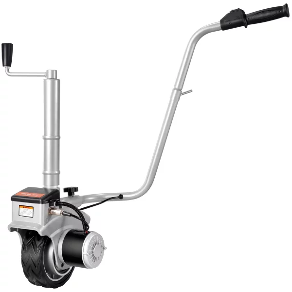 Oporné koleso prívesu 12V Elektrická manévrovacia pomôcka Max. ťažná kapacita 2268 kg Elektrické oporné koleso 30,5-63 cm Výškovo nastaviteľné Rýchlosť 6,7 m/min 20,3 cm Plné gumené koleso pre príves a karavan – Obrázok 4